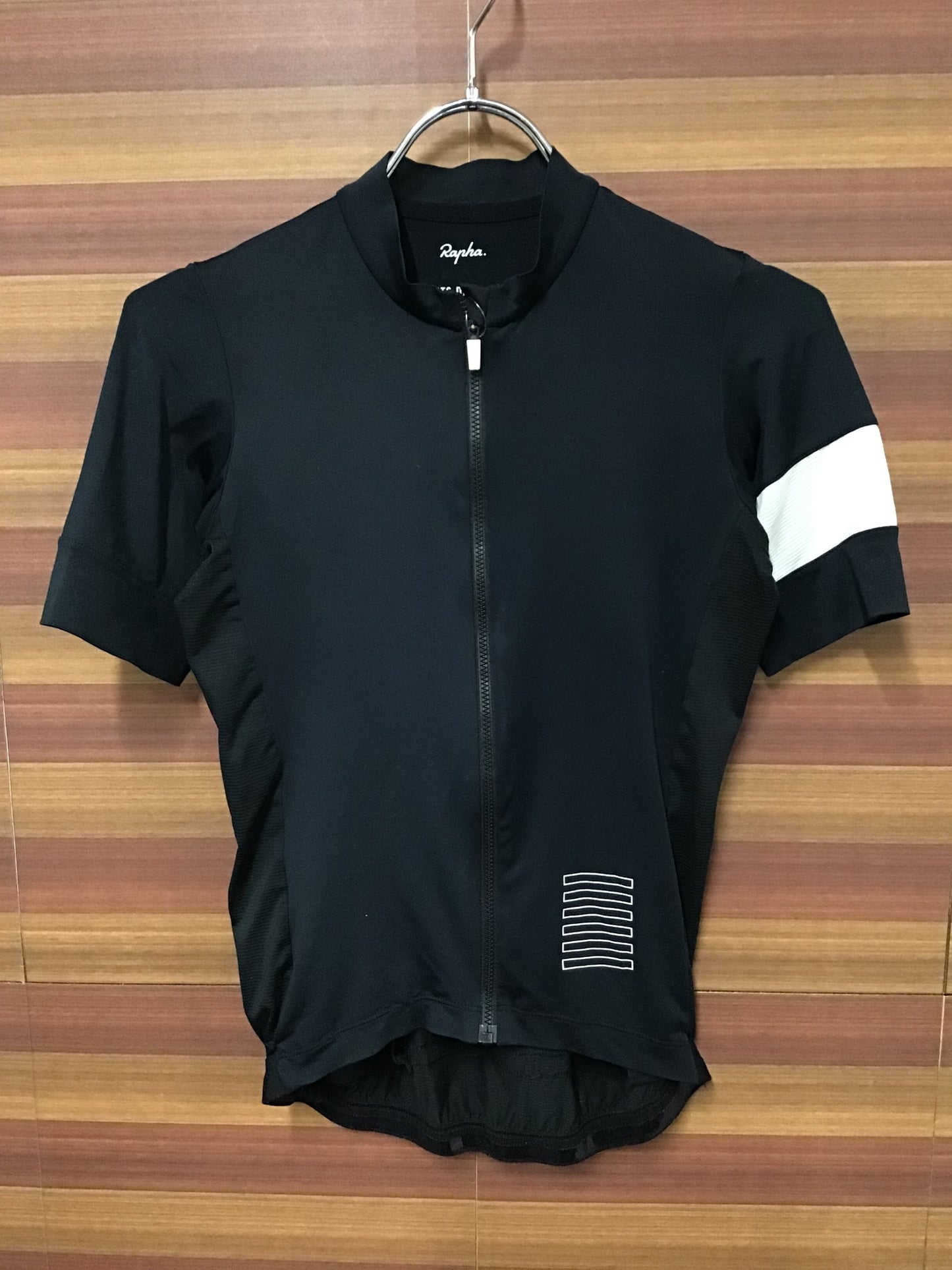 HI852 ラファ Rapha プロチームトレーニングジャージ PRO TEAM TRAINING JERSEY Ⅱ 半袖 黒 XS ※ほつれ