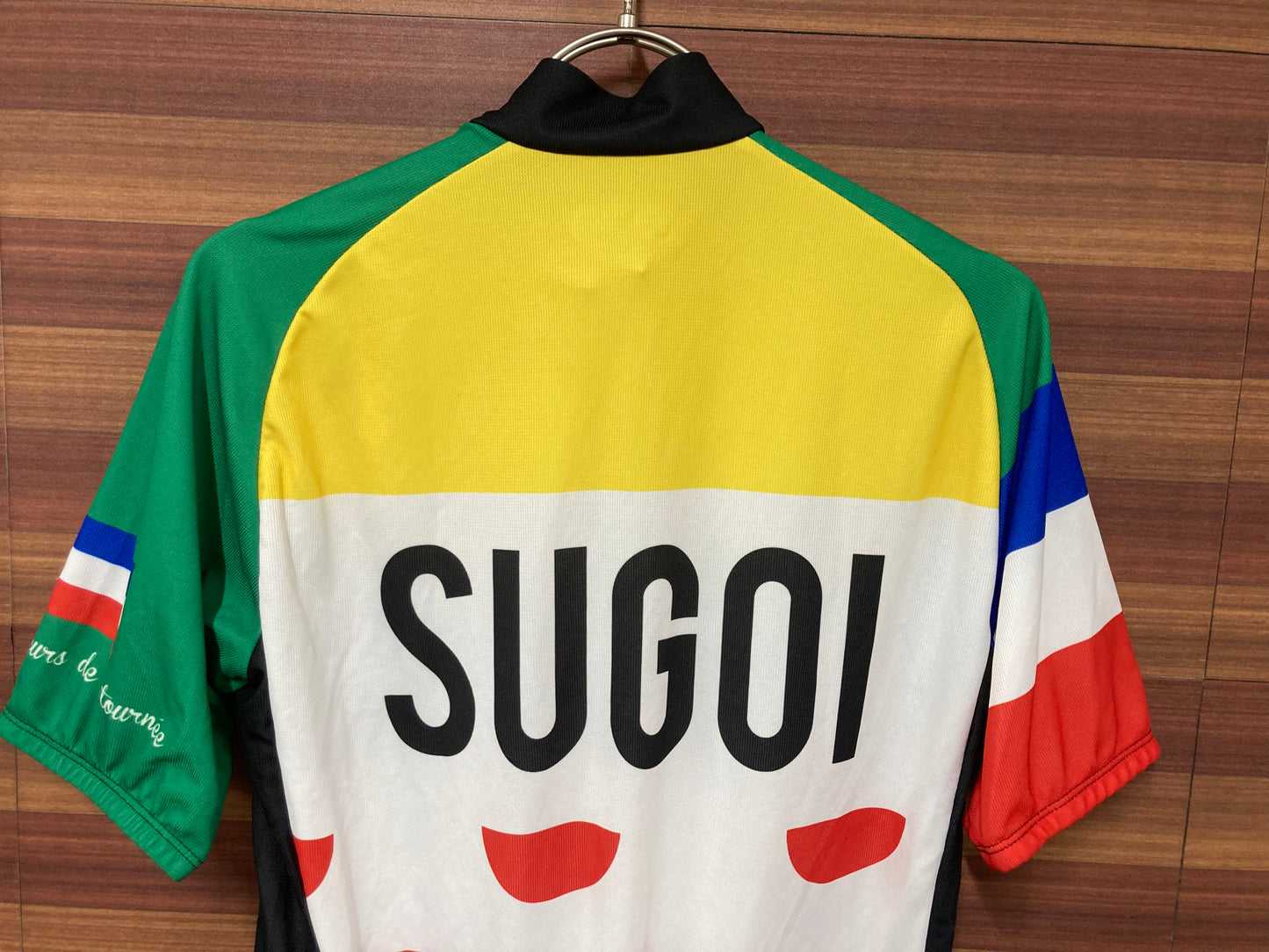 GI198 スゴイ sugoi La tournee jersey 半袖サイクルジャージ M 白緑赤