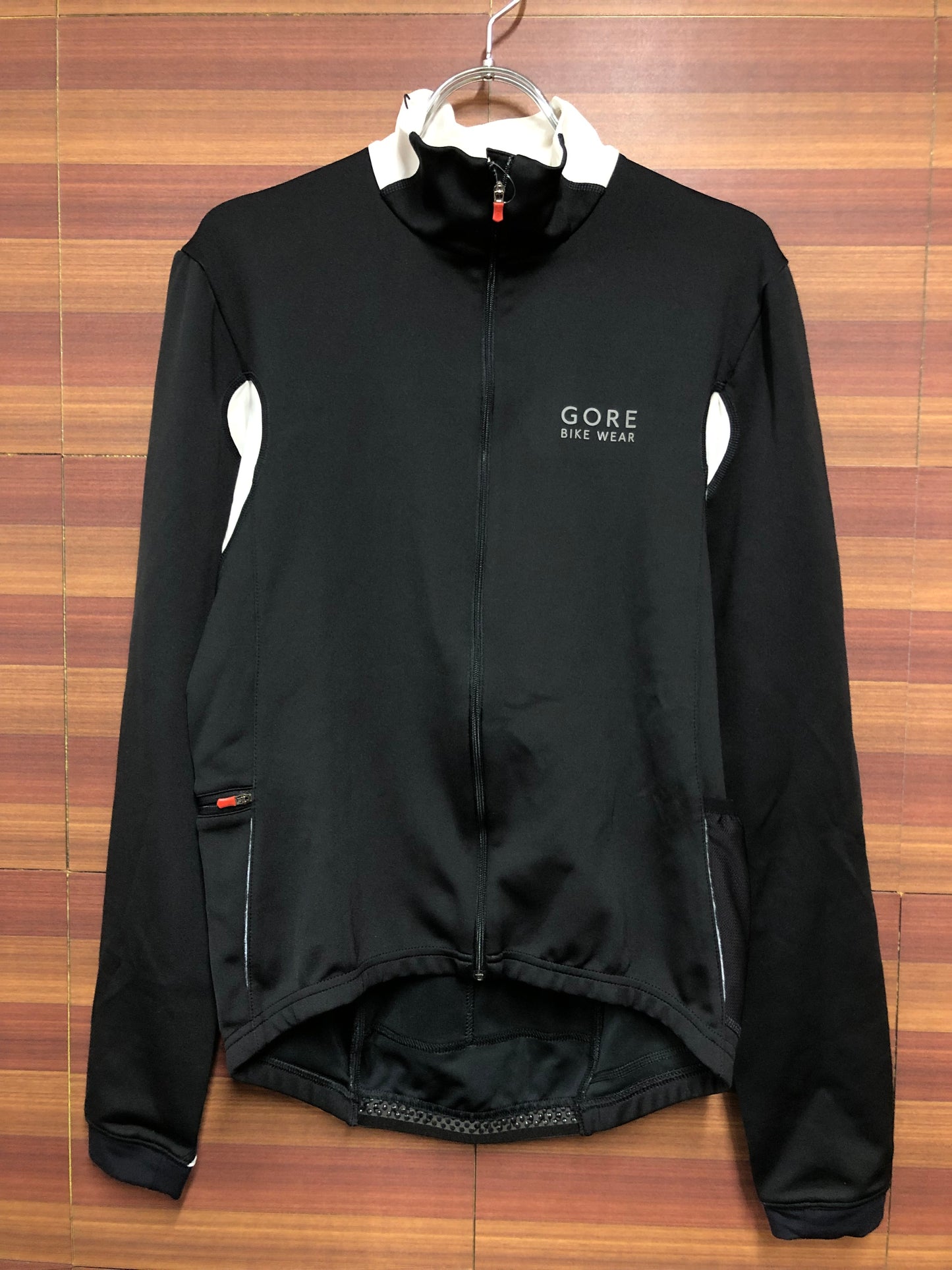 HL960 ゴアバイクウェア GORE BIKE WEAR 長袖 サイクルジャケット 黒 白 S WINDSTOPPER