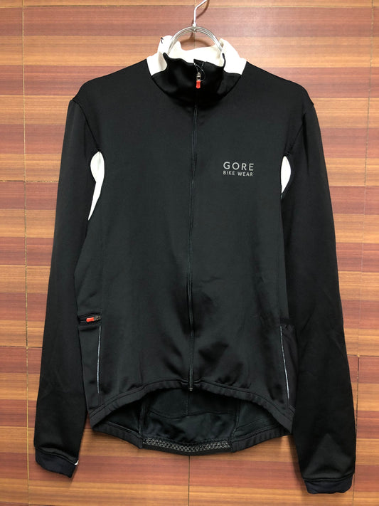 HL960 ゴアバイクウェア GORE BIKE WEAR 長袖 サイクルジャケット 黒 白 S WINDSTOPPER