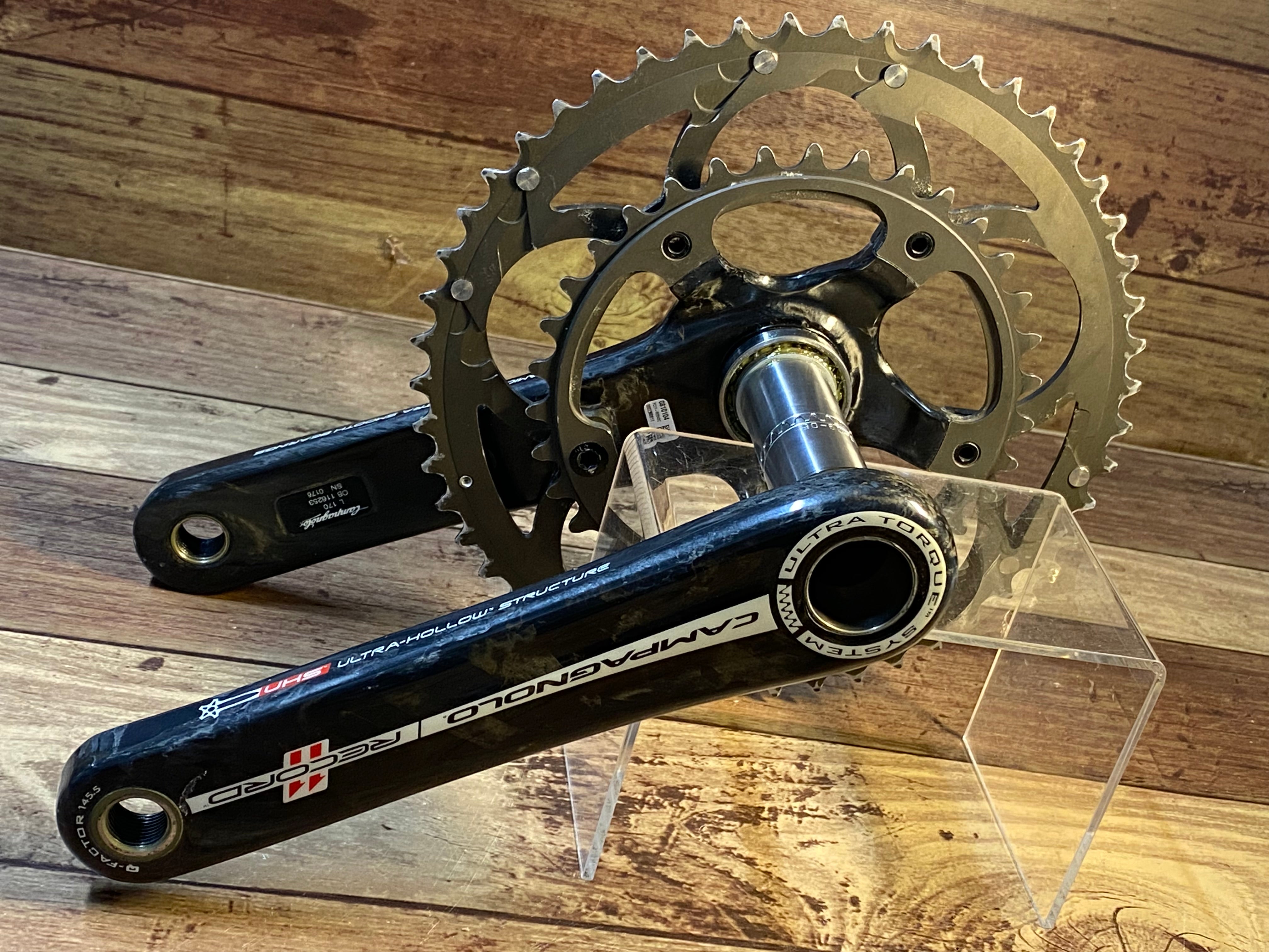 GS503 カンパニョーロ CAMPAGNOLO レコード RECORD 5アーム クランクセット, 50/34T 170mm 2×11S  ウルトラトルク 刃先 使用感あり