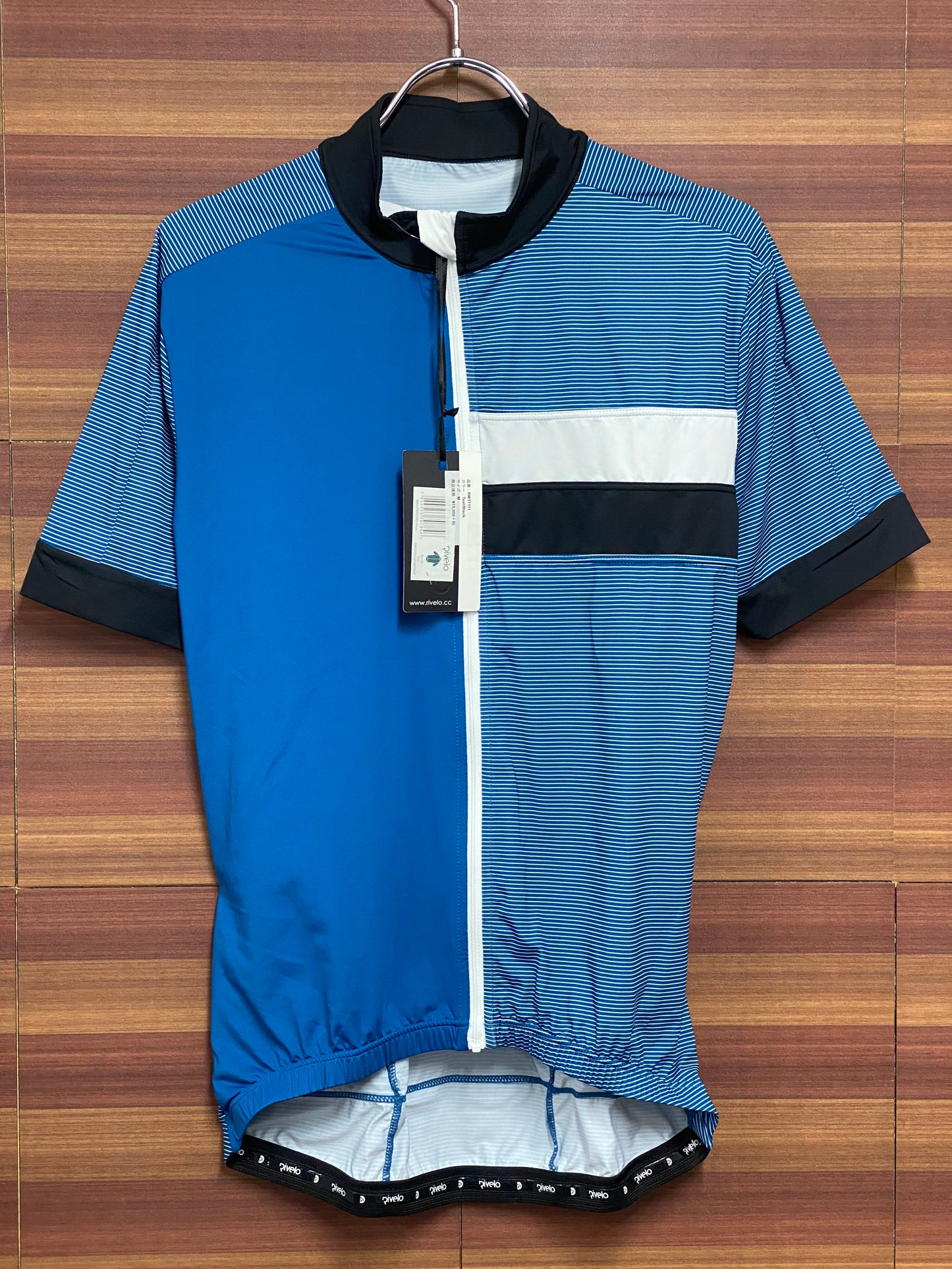 HO257 リベロ RIVELO PEASLAKE JERSEY 半袖サイクルジャージ 青 M