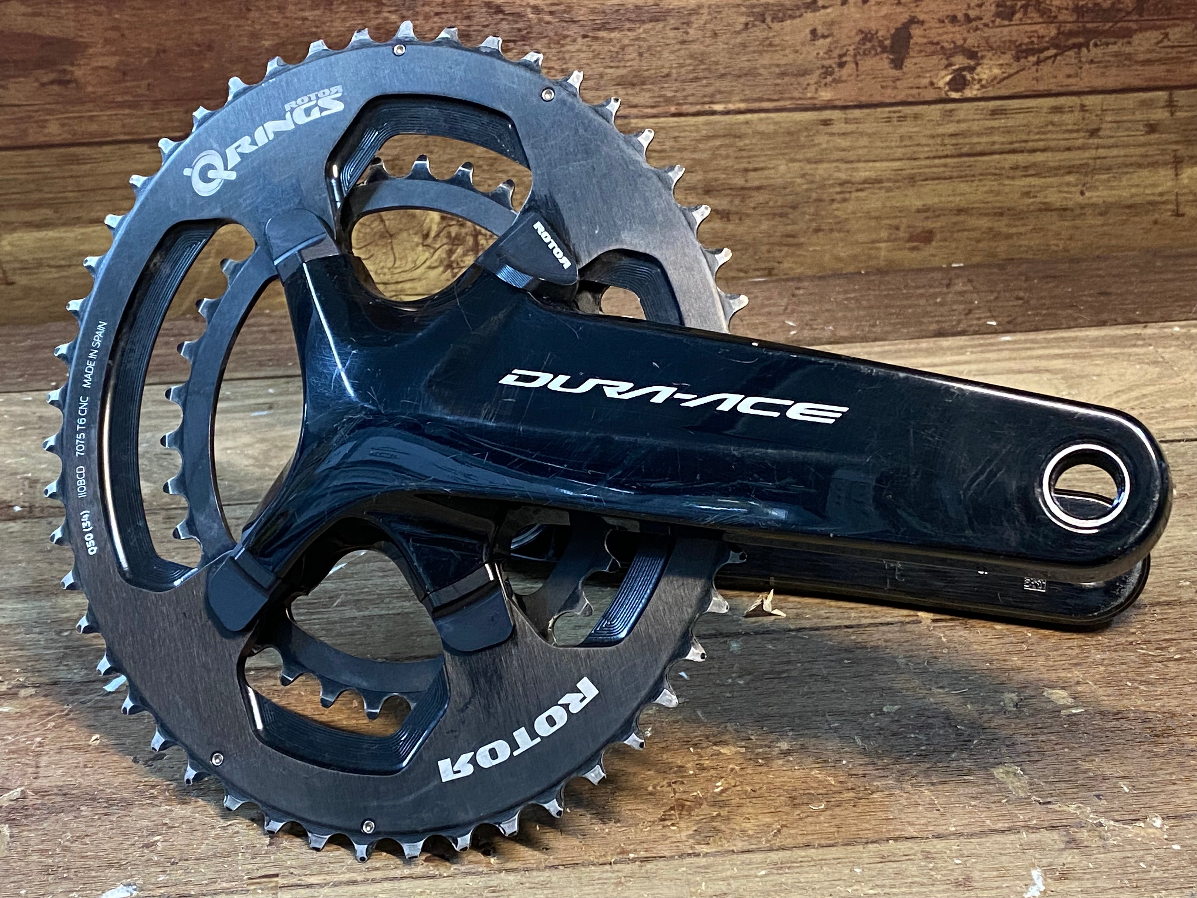 GX592 シマノ SHIMANO デュラエース DURA-ACE FC-R9100 Q-RINGS クランクセット 172.5mm 11S  50-34T ※スレ傷 リコール点検済み