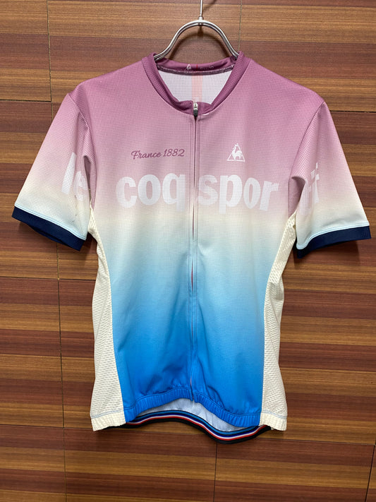 HK248 ルコックスポルティフ le coq sportif レディース 半袖 サイクルジャージ ピンク白 O