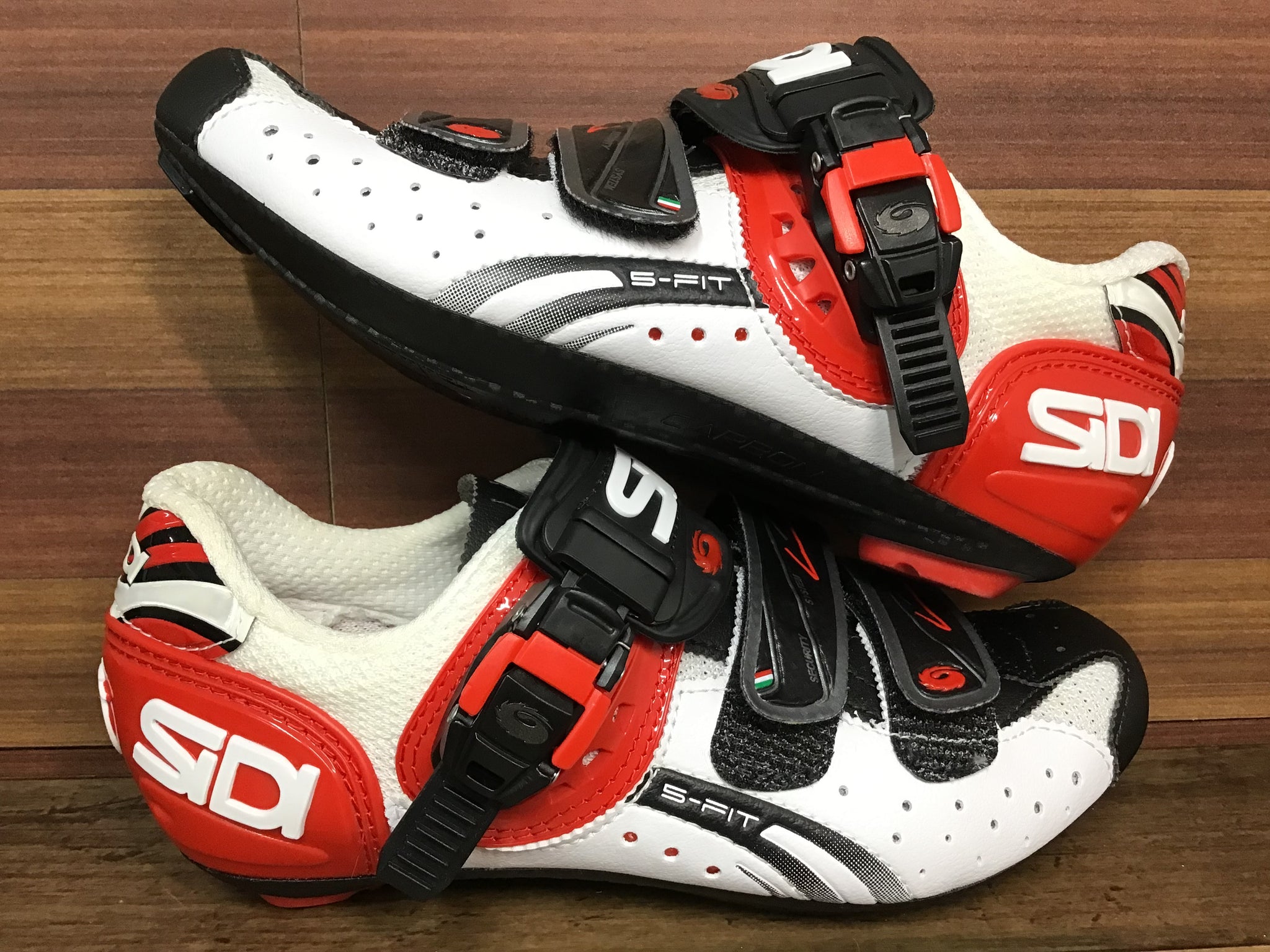 GV425 シディ SIDI SCARPE GENIUS 5-FIT CARBON 白 黒 EUR37 SPD-SL