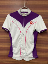 画像をギャラリービューアに読み込む, FP951 カステリ Castelli レディース 半袖 サイクルジャージ 白紫 S
