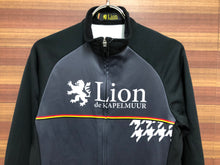 画像をギャラリービューアに読み込む, GC634 リオンドカペルミュール Lion de KAPELMUUR 長袖 サイクルジャージ M 黒 裏起毛
