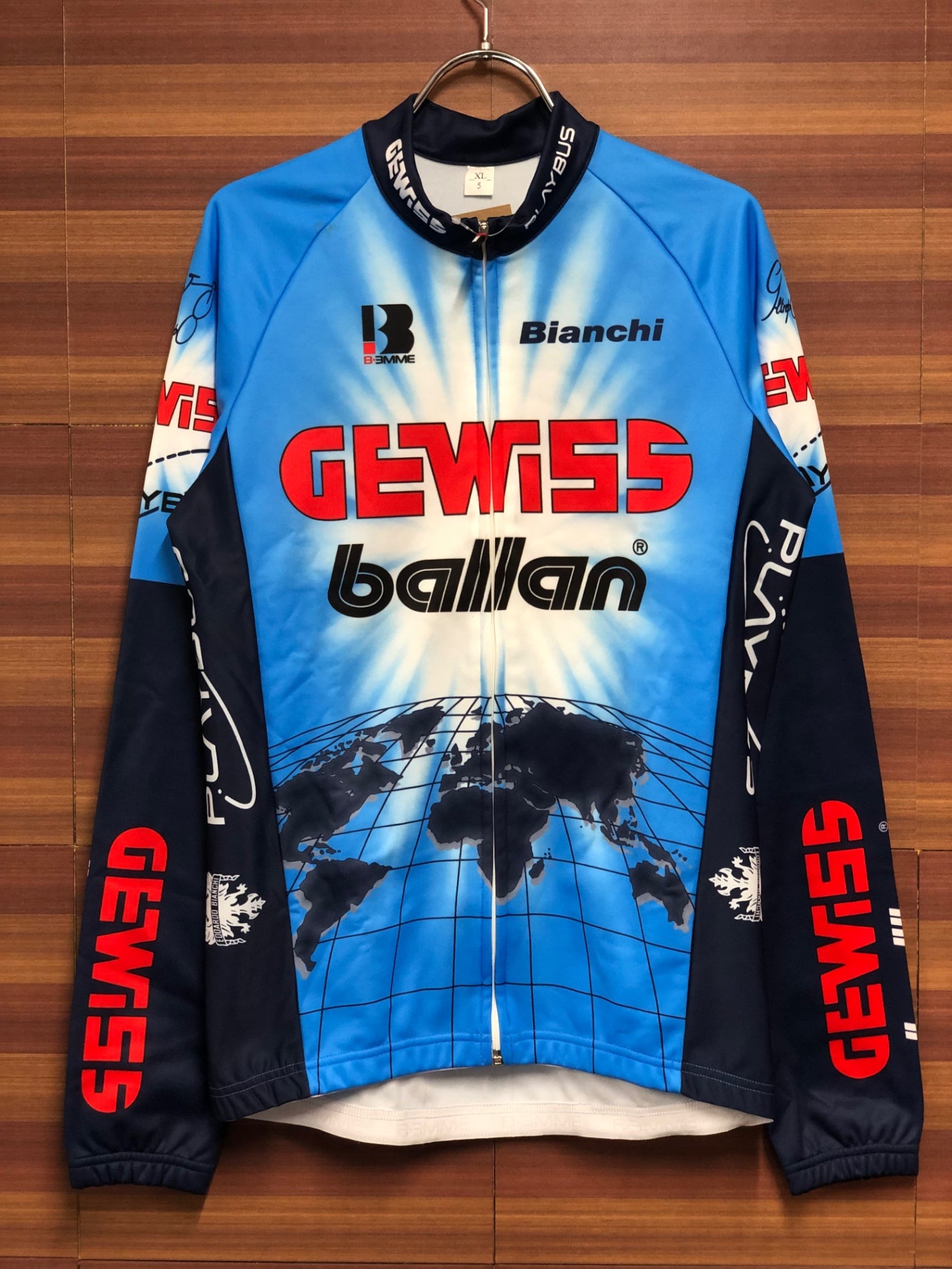 HO942 ビエンメ BIEMME TEAM12 Gewiss Ballan LS JERSEY サイクルジャージ 汚れあり 色区別なし XL