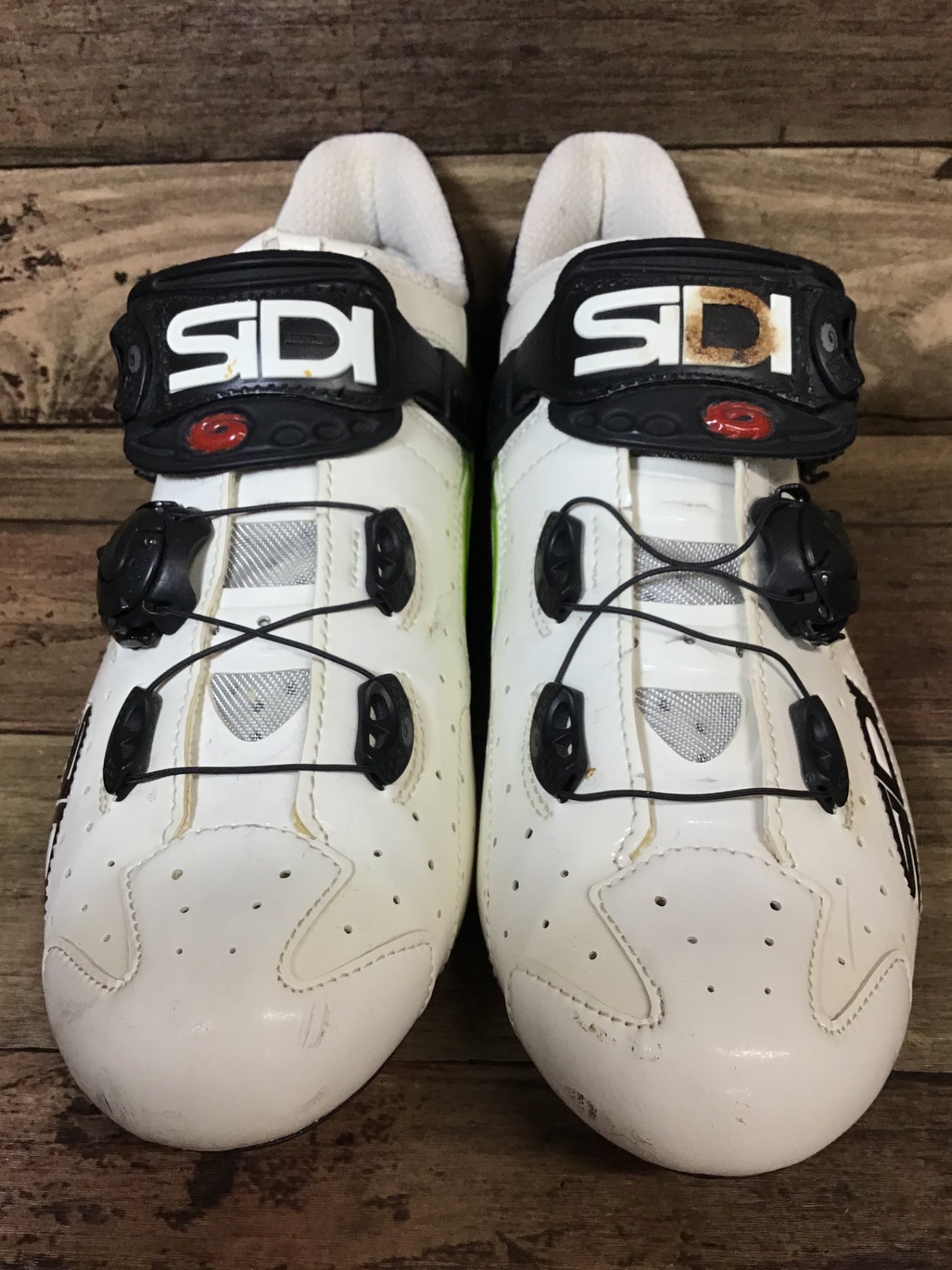 HP298 シディ SIDI WIRE CARBON VERNICE CANNONDALE EDITIE ビンディングシューズ SPD-SL 白 緑  EU41