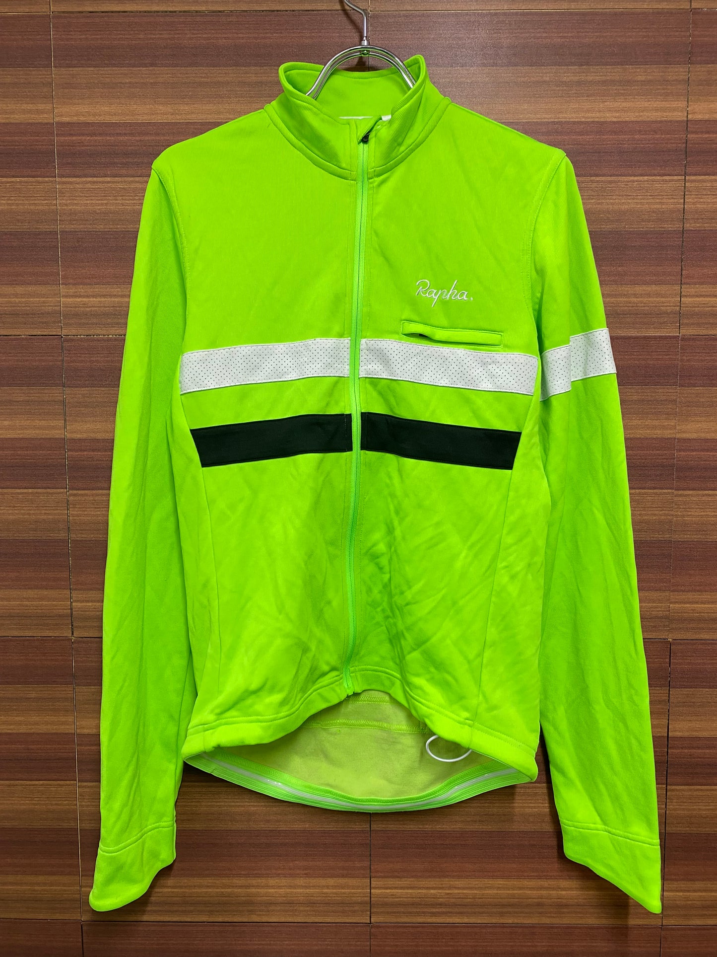 HI192 ラファ Rapha ブルべジャージ BREVET JERSEY 長袖 黄緑 S