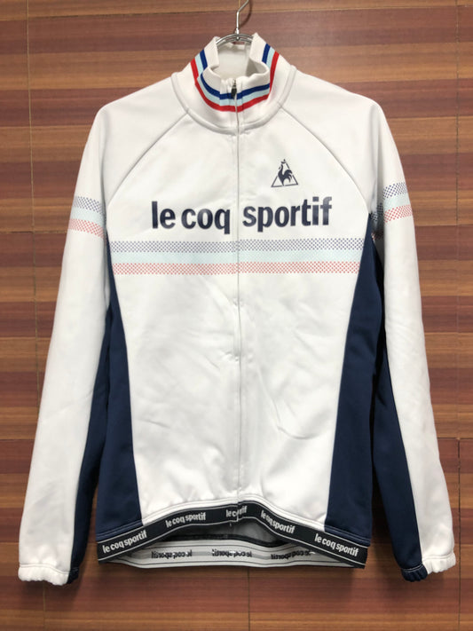 HL644 ルコックスポルティフ le coq sportif 長袖サイクルジャケット 白 M 裏起毛